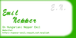 emil nepper business card